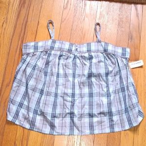NWT Old Navy Plaid Halter Top 💕 Size XL